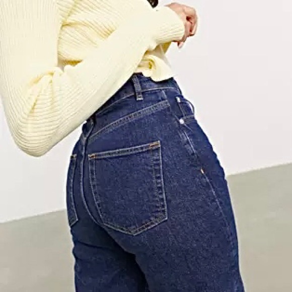 ASOS Design high rise wide leg Jean in vintage indigo 💫 slight stretch 🧿 - Picture 5 of 13